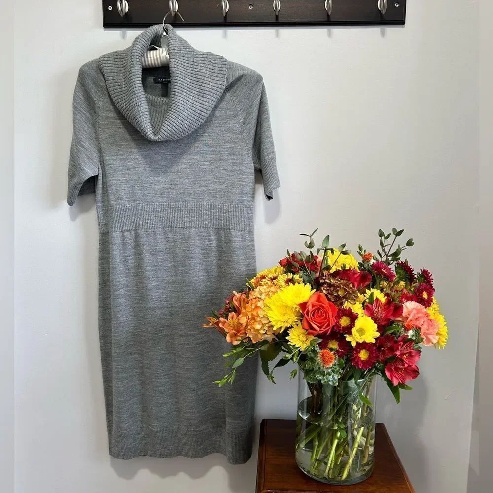 HP🎉❤️Lands’ End Cow Neck Sweater Dress